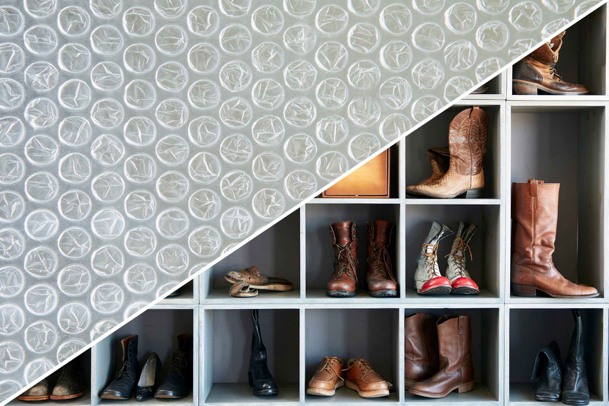 shoes bubble wrap
