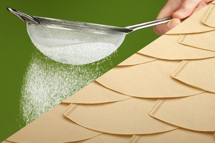 Line a sieve