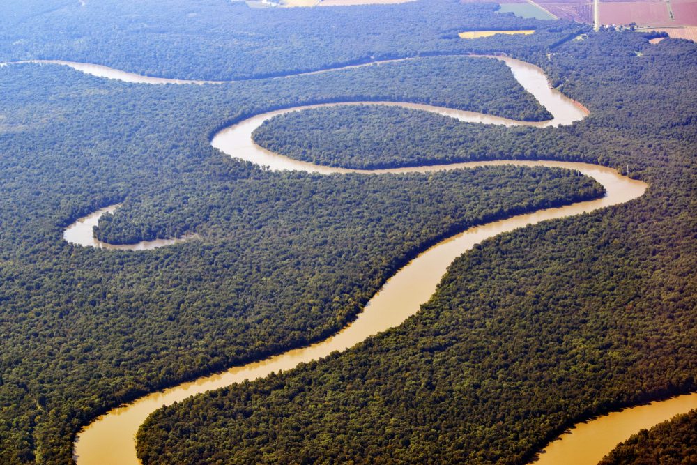 The Mighty Mississippi River Aerial View