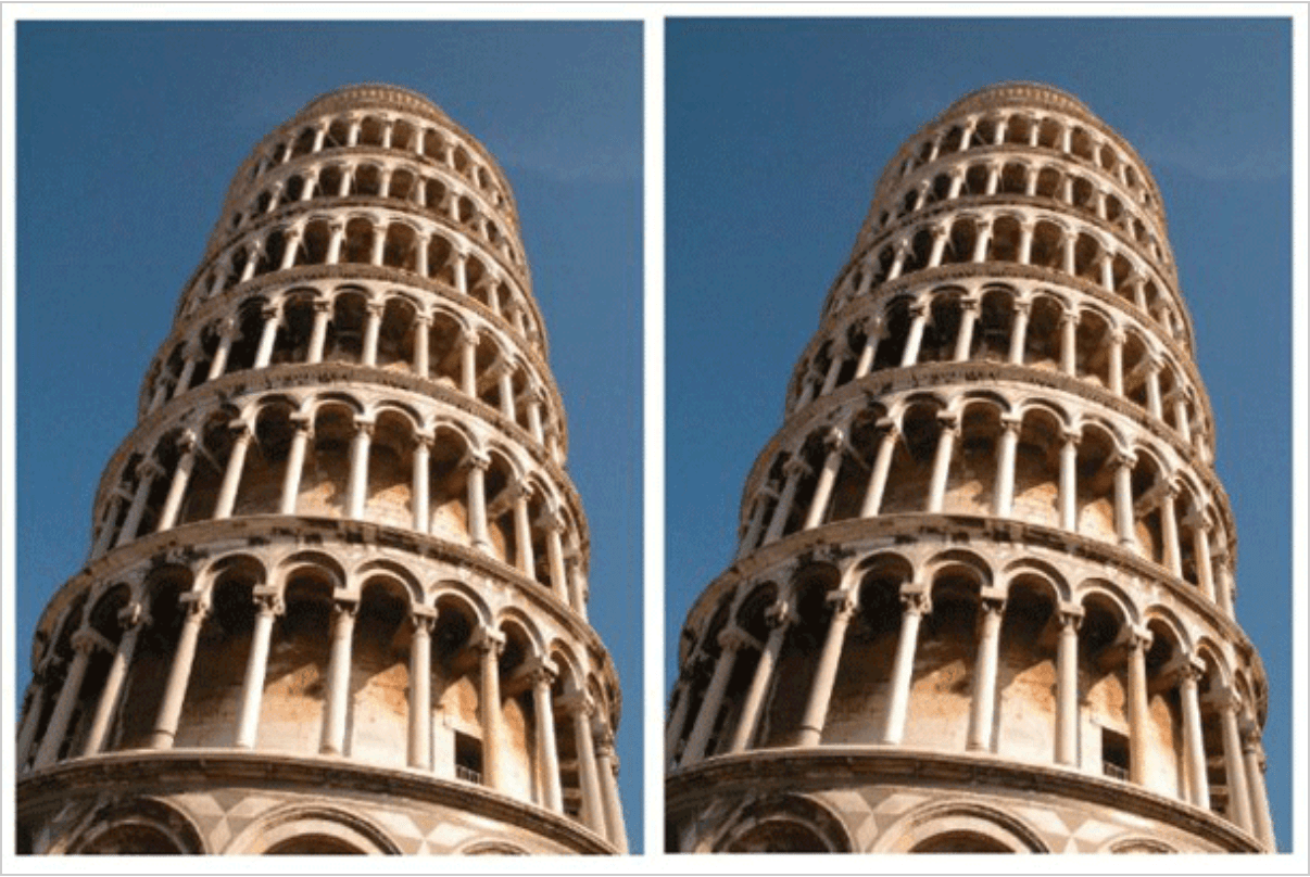 tilted towers illusion