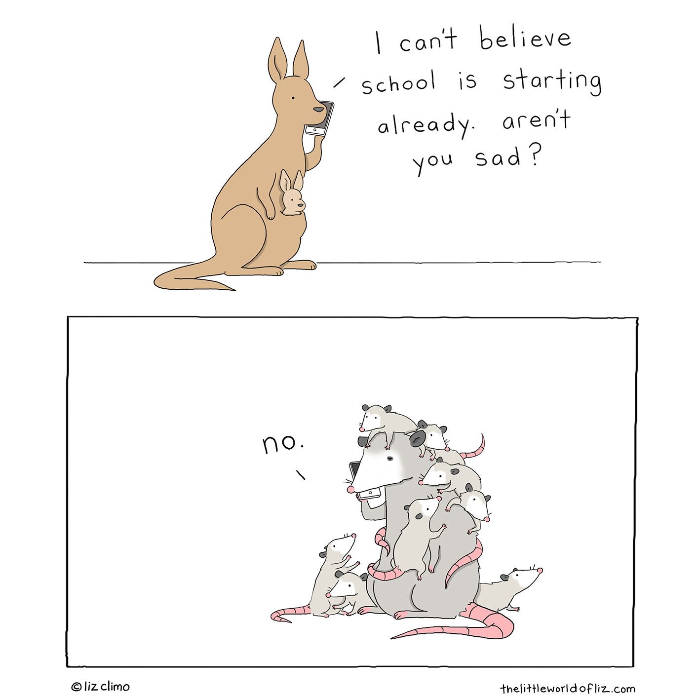 clingy opossum kids cartoon
