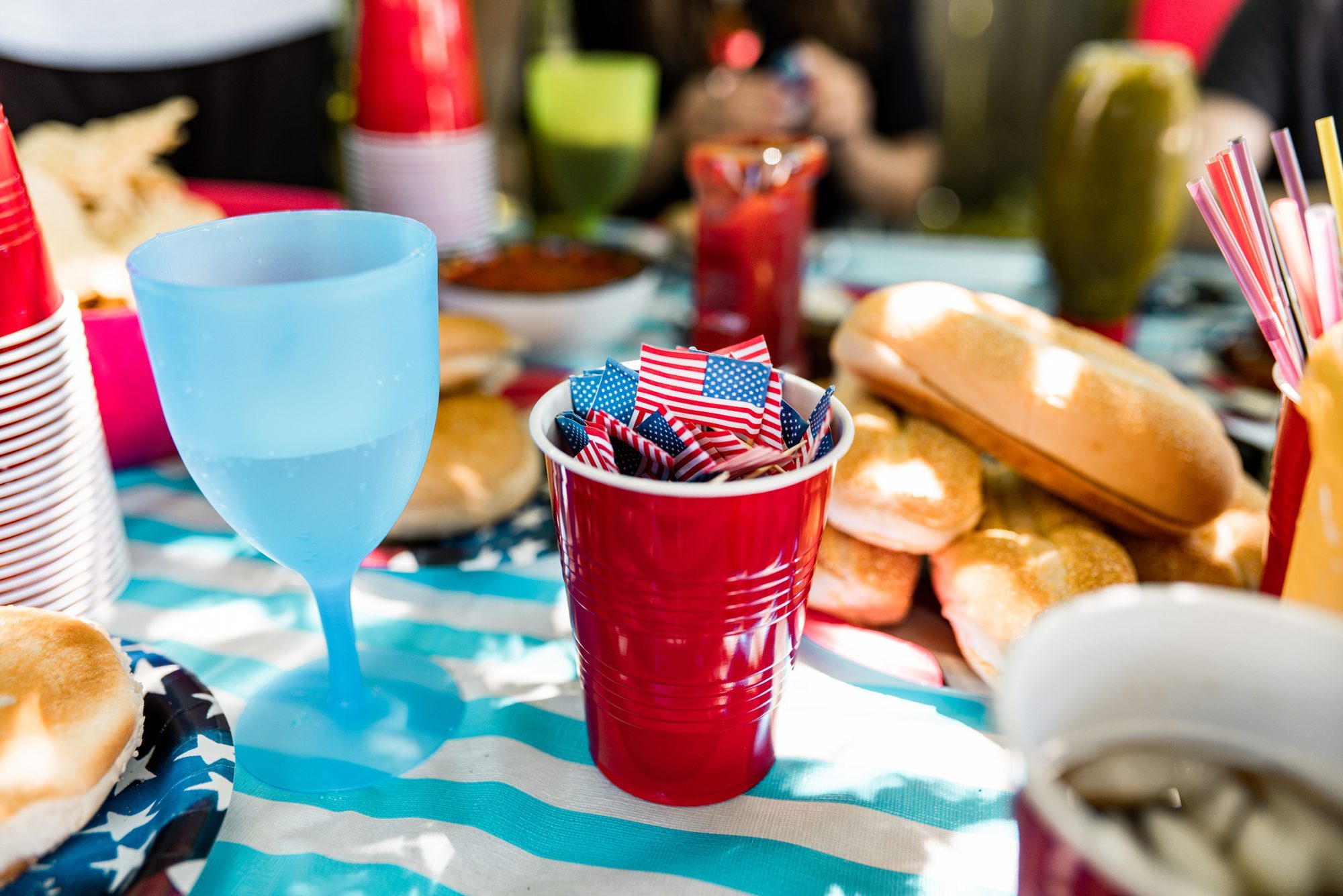 4th of July BBQ table set up