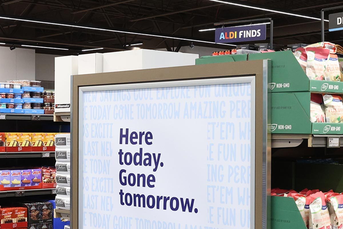 Aldi Finds aisle of Aldi grocery store