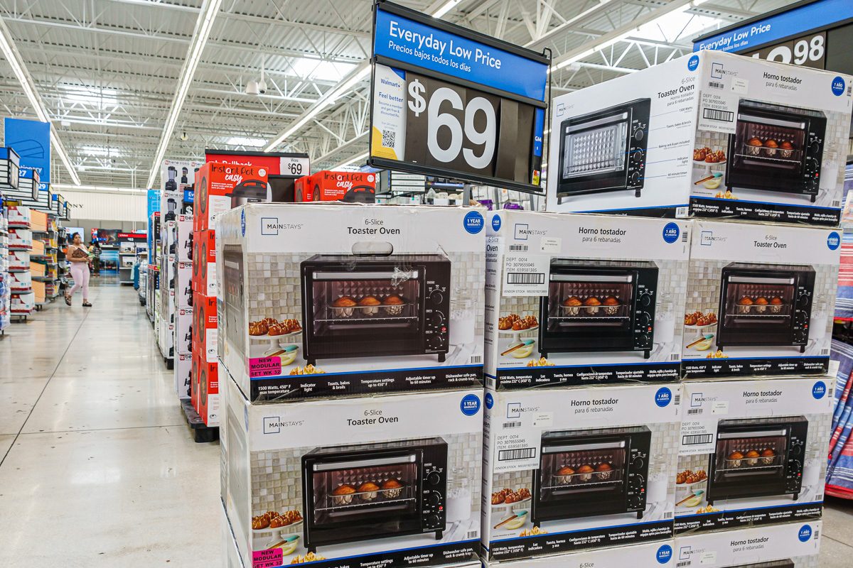 toaster ovens on display at walmart