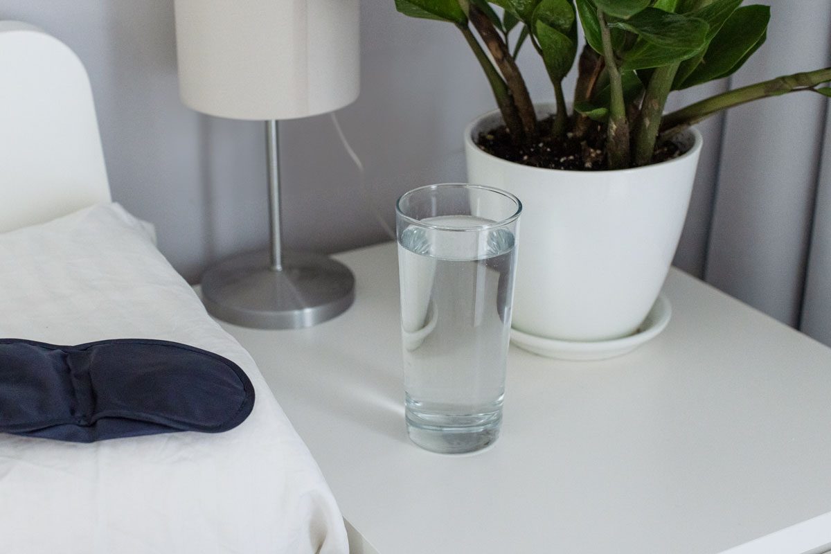 Glass Of Water On Night Stand