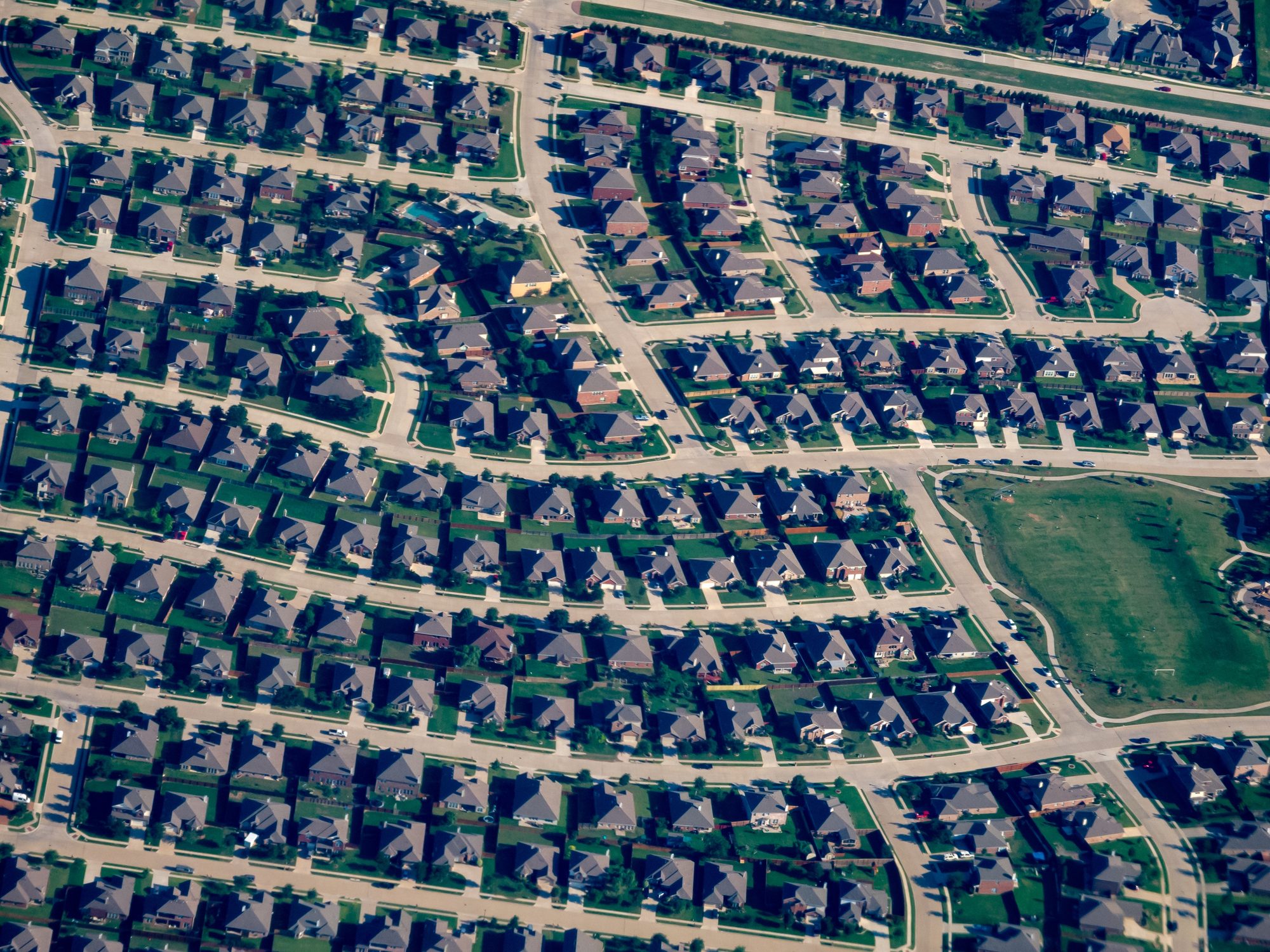 Aerial view of Frisco, Texas