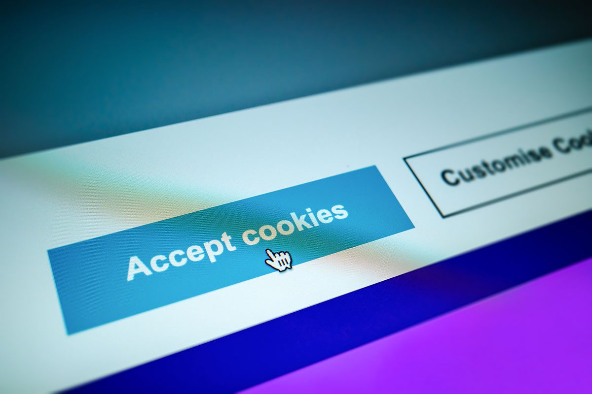 Accept cookies button on web page