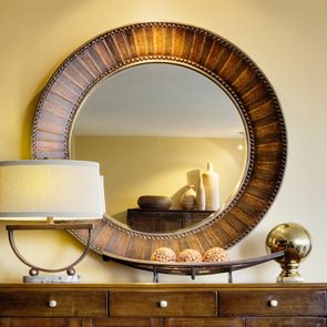 Living Room Cabinet With Mirror
