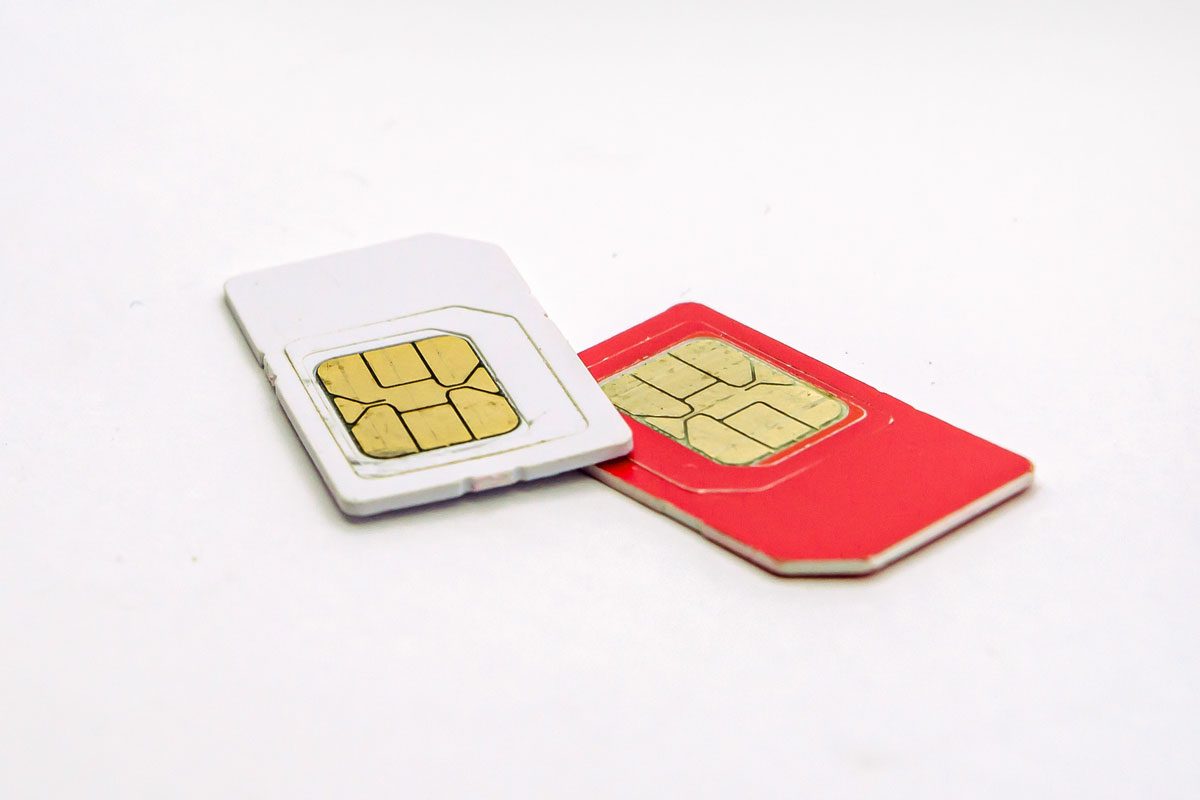Sim Cards On White Background