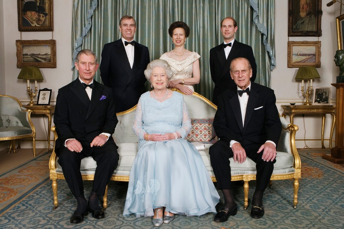 Queen Elizabeth II and Prince Philip, Duke of Edinburgh are joined at Clarence House by their immediate family,