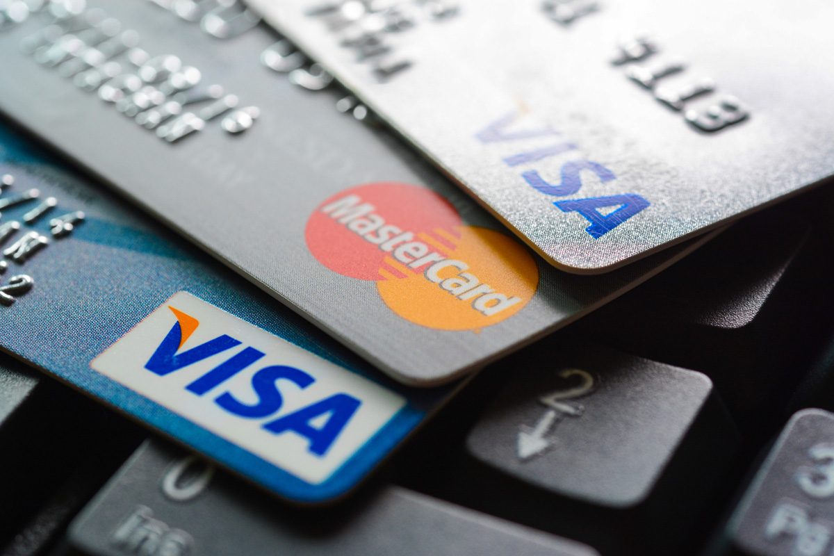 close up of credit cards