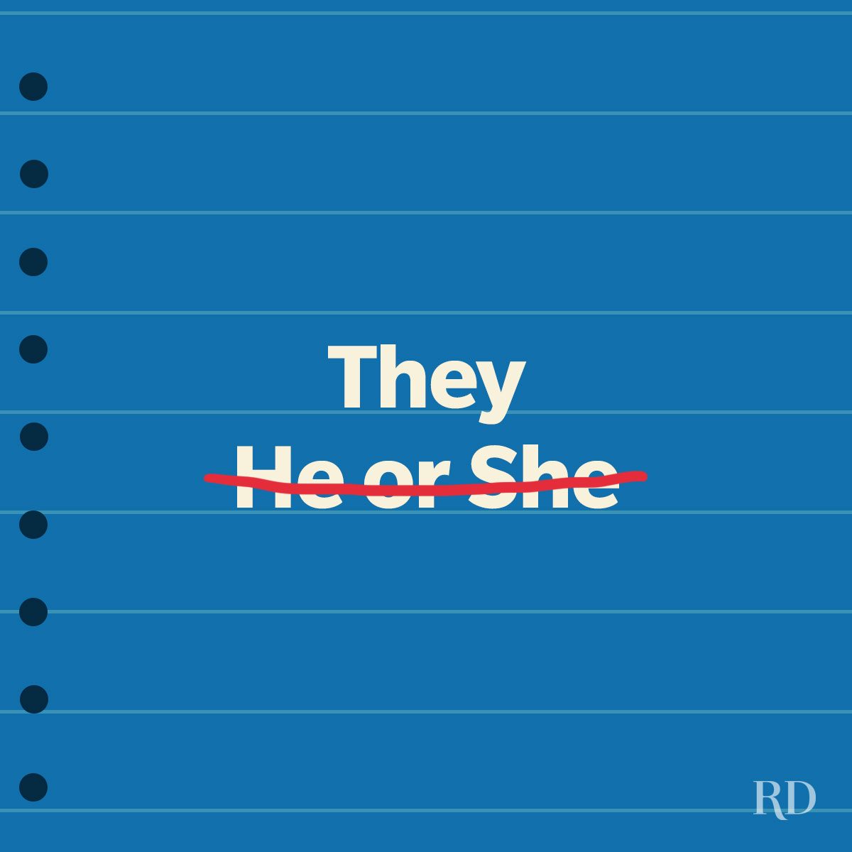 A crossed out word to indicate the right use of English grammar with a non crossed out correct word.