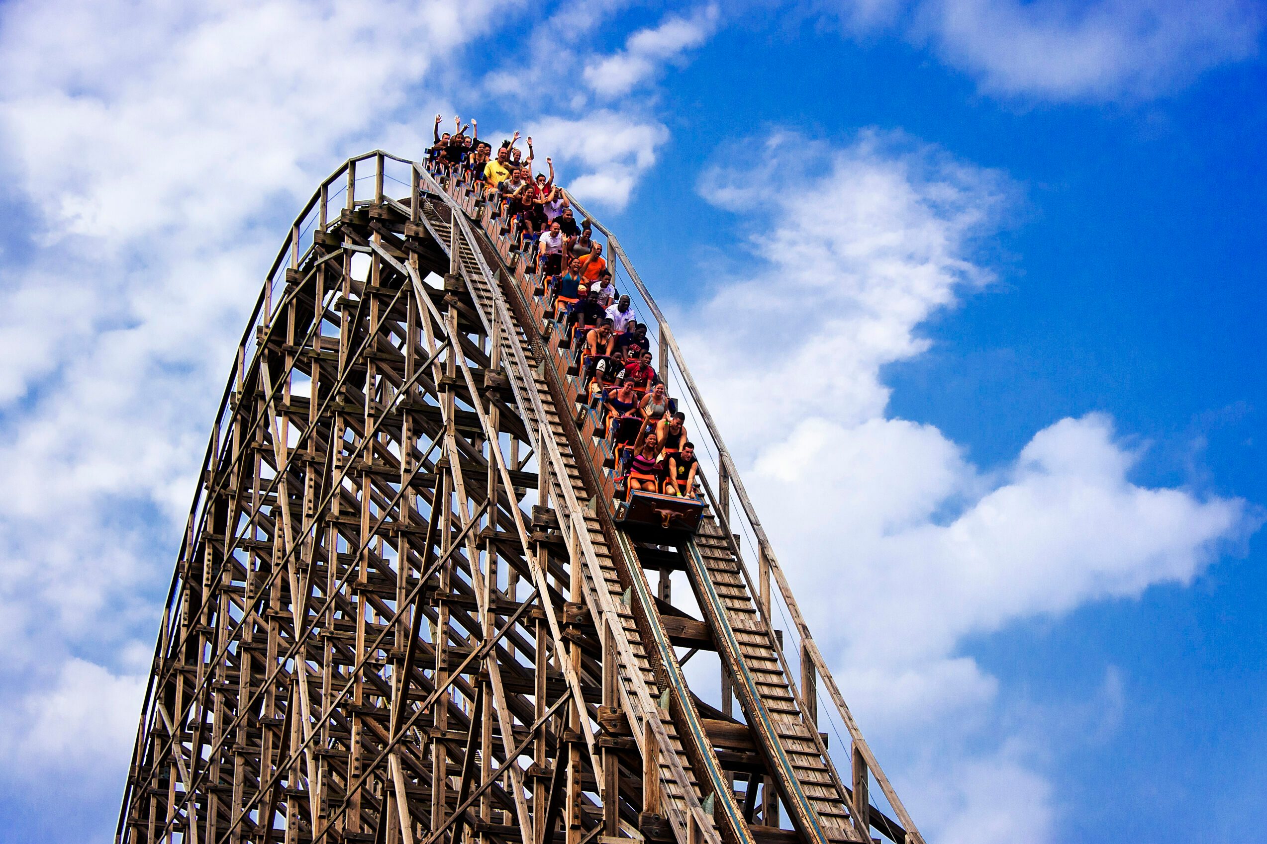 El Toro wooden roller coaster at Great Adventure Park...