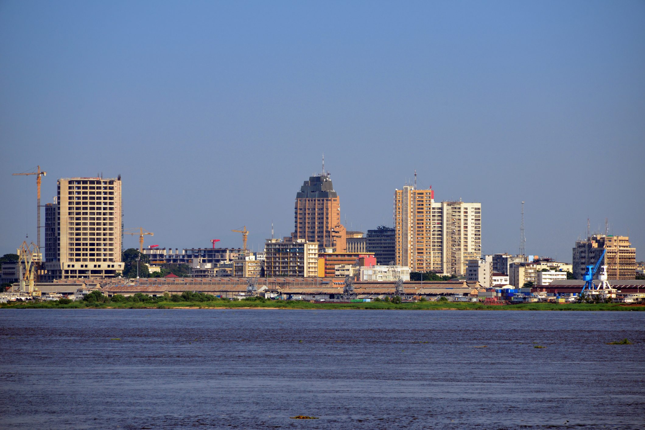 Kinshasa central business district, Congo, skyline