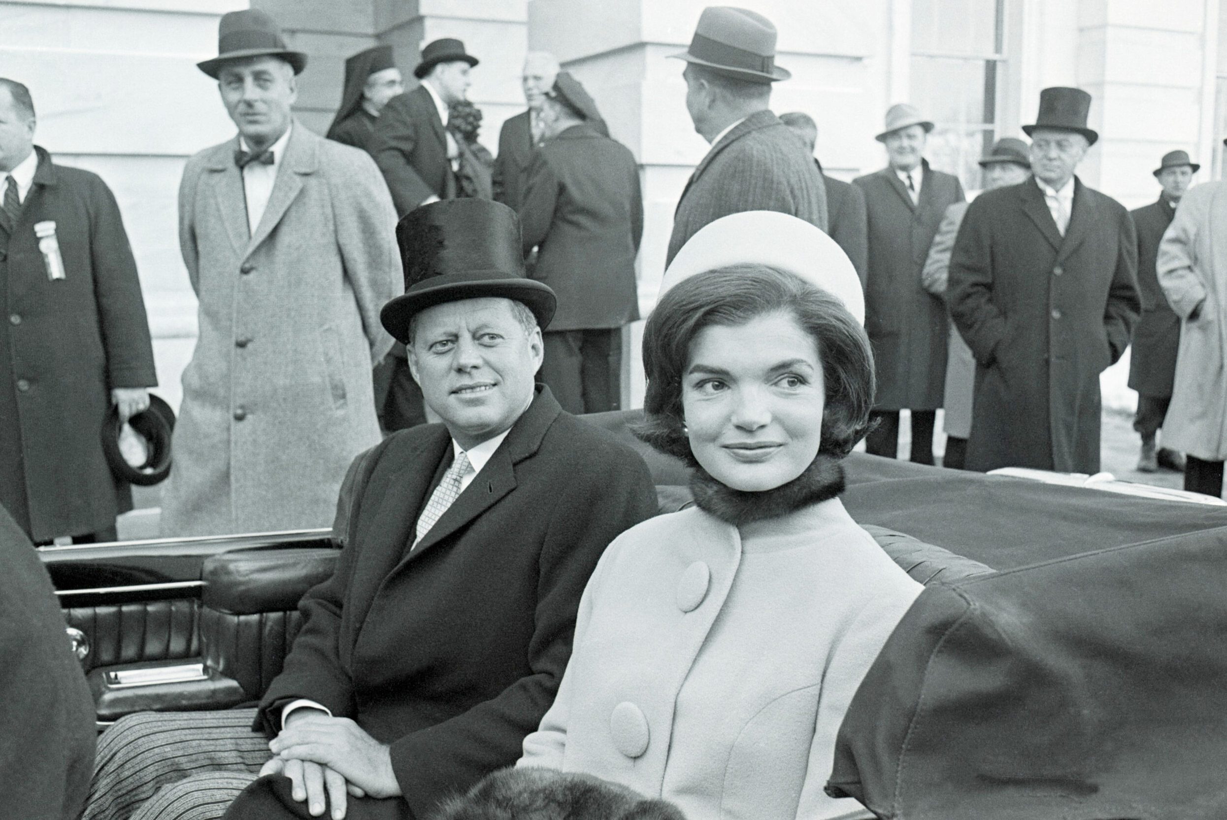 President Kennedy and Wife in Convertible