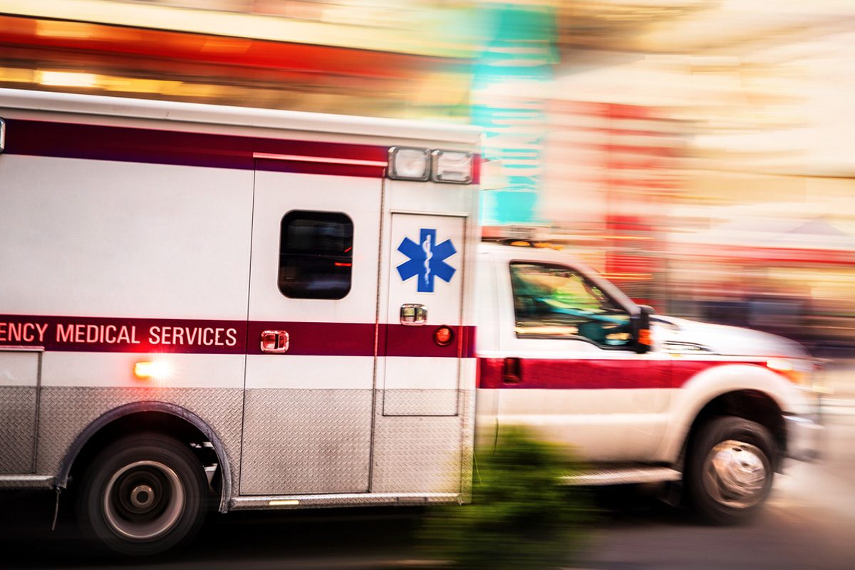 speeding ambulance in Manhattan