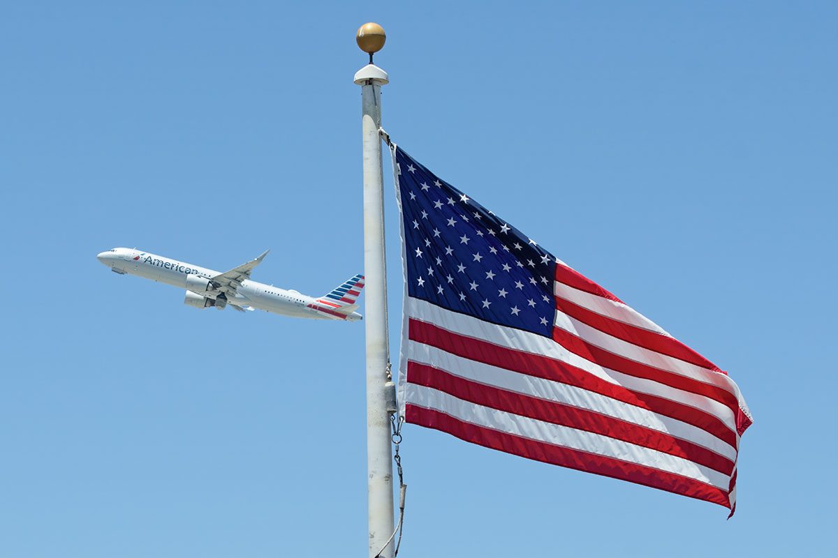 Here's Why Some Flags Are Painted Backward On Airplanes Gettyimages 2160327089