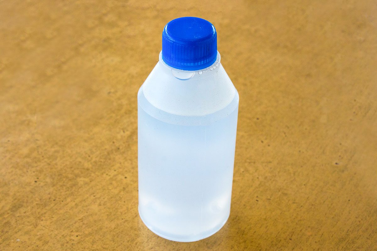 Hydrogen Peroxide Medicine In White Plastic Bottle