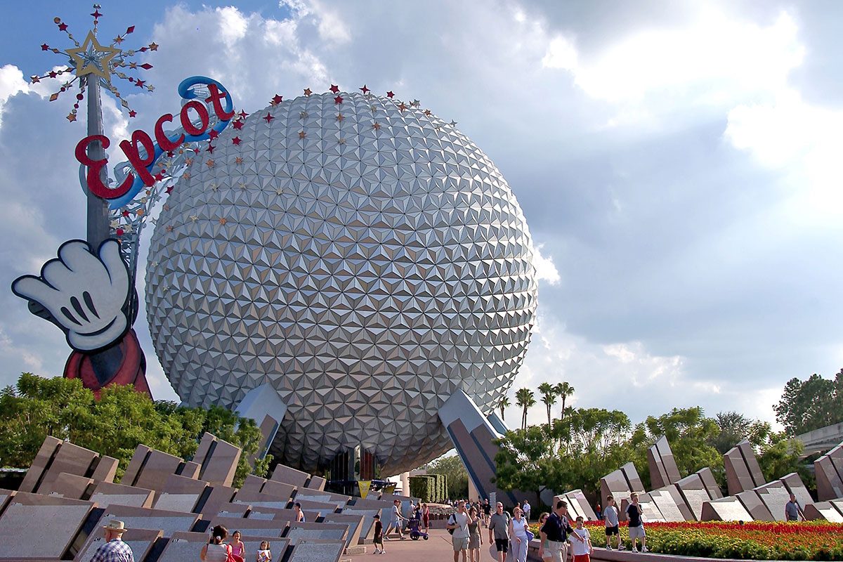 The geosphere Spaceship Earth at Epcot Center in Disney World