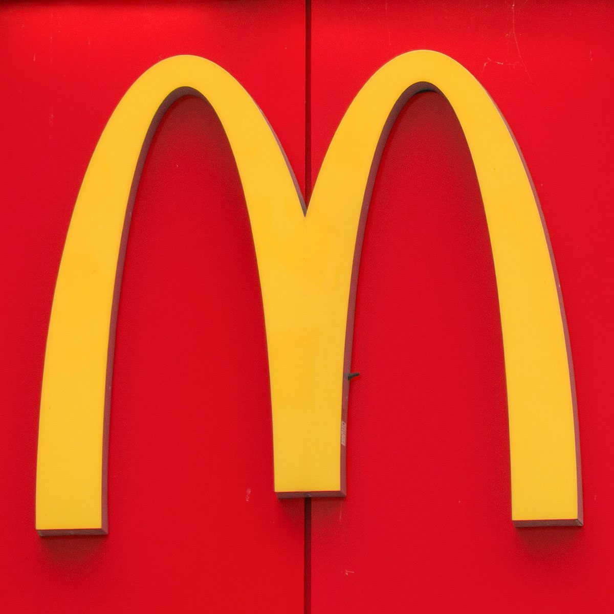 A McDonald's is displayed at a restauran